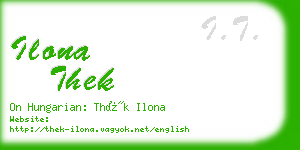 ilona thek business card